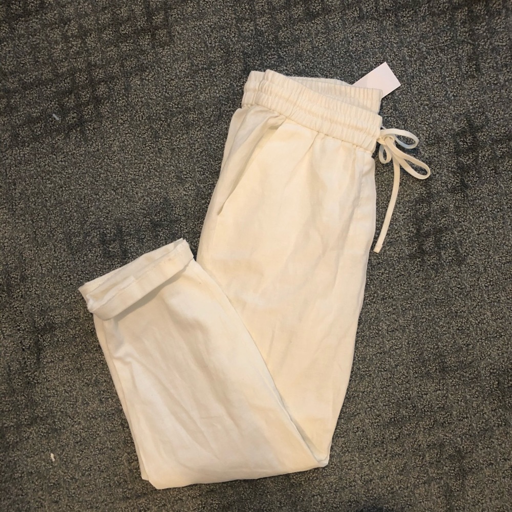 NWT J. Crew linen drawstring pants
